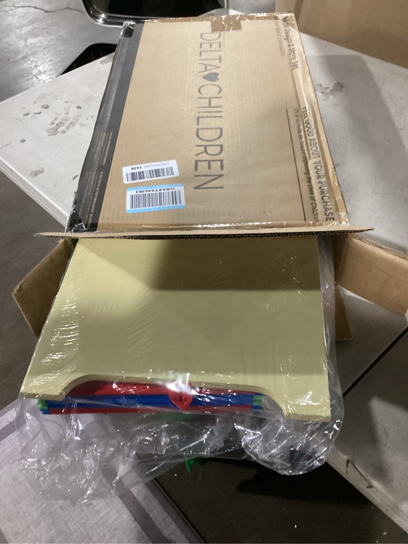 Condition photo showing Good Condition for delta multi-color deluxe toy organizer with storage bins natural/primary colored bins organizer