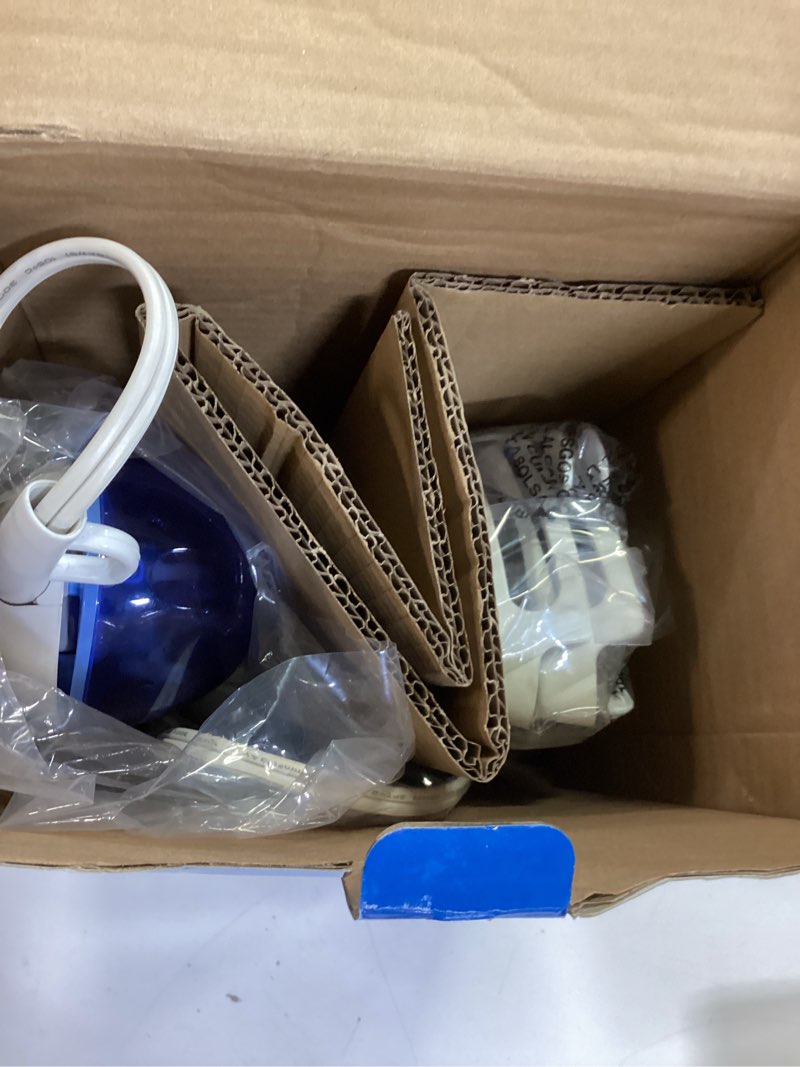 Condition photo showing Good Condition for conair handheld garment steamer for clothes, extremesteam 1200w, portable handheld design,white/blue white / blue hand held