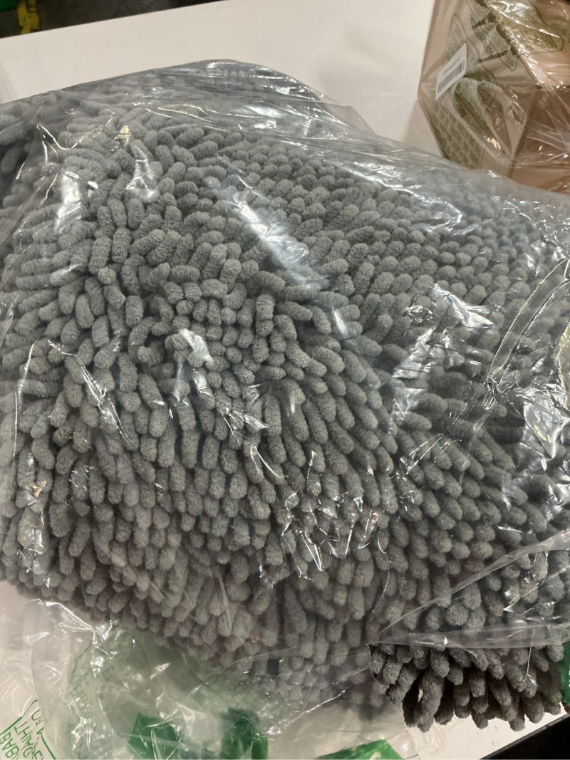 Condition photo showing Good Condition for OLANLY Bathroom Rugs 59x20, Extra Soft Absorbent Chenille Bath Rugs, Rubber Backing Quick Dry, Machine Washable Bath Mats for Bathroom Floor, Tub and Shower, Home Decor Accessories, Grey 59" x 20" Grey