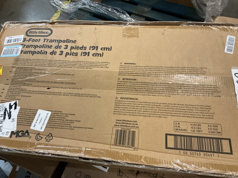 Condition photo showing New/Like New for Little Tikes 3' Trampoline – (Amazon Exclusive)