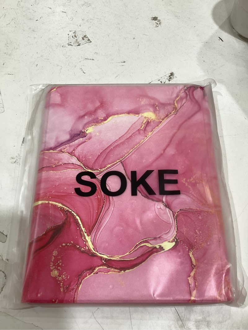 Condition photo showing New/Like New for soke for ipad (a16) 11th/10th generation case with keyboard(2025/2022)-7 color backlight wireless detachable folio keyboard cover with built-in pencil holder for ipad 11/10.9 inch, watermelon marble a-watermelon marble