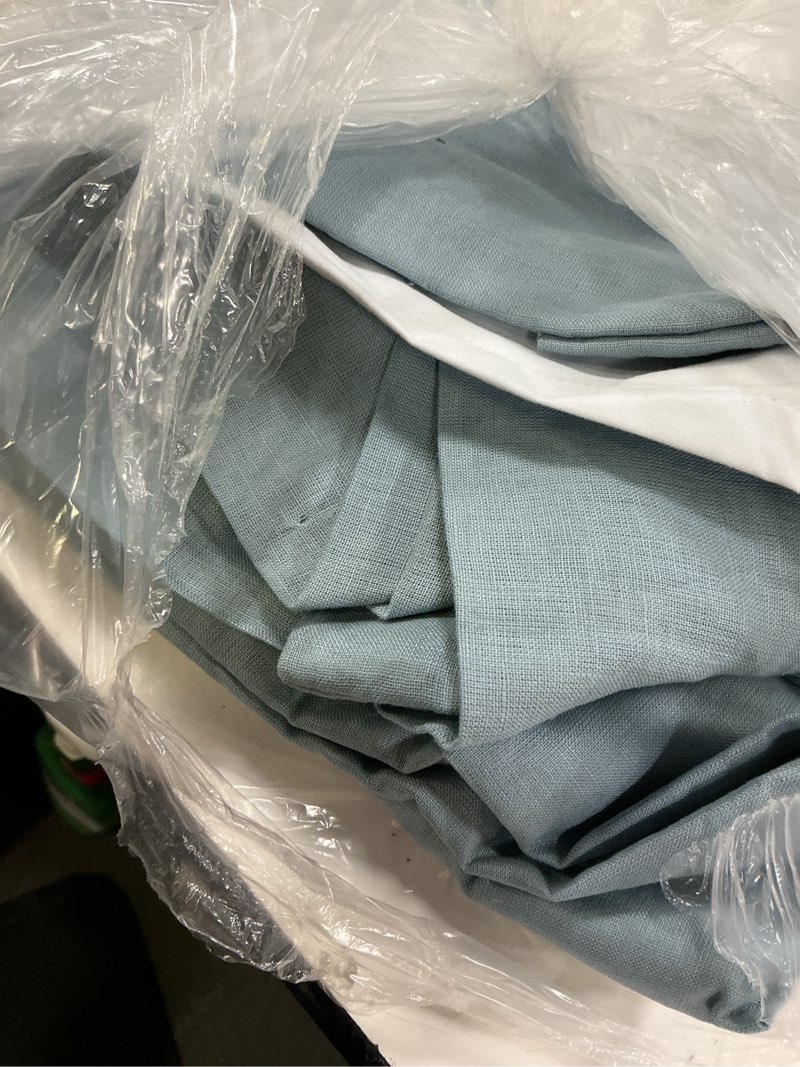 Condition photo showing Good Condition for european linen true blackout curtain, 48x84, chambray