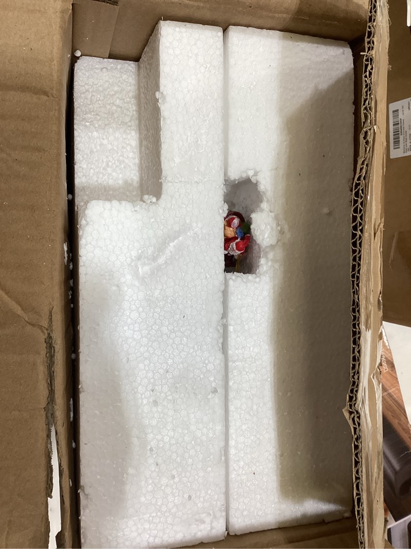 Condition photo showing New/Like New for Animated Santa & Reindeer Sleigh Christmas Village - Pre-lit Musical Christmas Village - Perfect Addition to Your Christmas Indoor Decorations & Holiday Displays