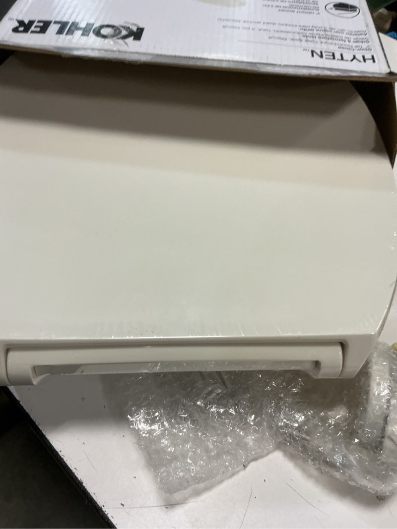Condition photo showing Good Condition for KOHLER 25876-96 Hyten 3" Height, Elevated Soft Close Round Toilet Seat, Contoured Seat with Grip-Tight Bumpers, Quick-Attach Hardware, Biscuit Biscuit Round