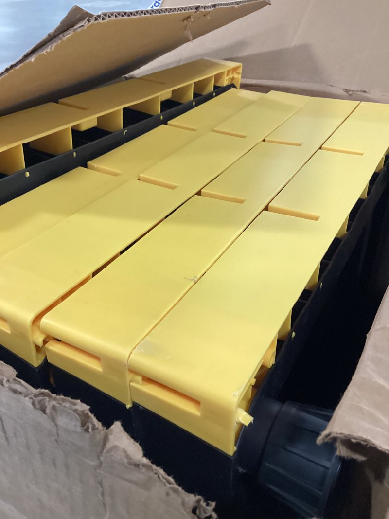 Condition photo showing As Is for Project Source Commander 5 -Tier Heavy Duty Black Plastic Utility shelving unit with Ventilated