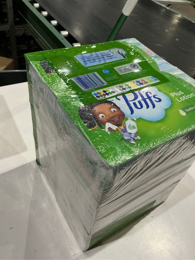 Condition photo showing New/Like New for puffs 137961 plus lotion facial tissue 2-ply 124 sheets/box 6 boxes/pack (39383)