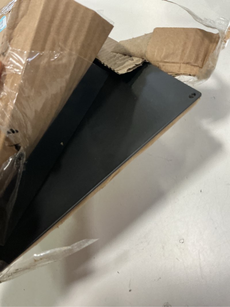 Condition photo showing As Is for 1 Pcs Door Kick Plates - 8 x 34 Inches Kick Plates for Exterior Interior Doors Protection Decor, 1.5mm (1/16 Inch) Thickness Rectangular Aluminum Door Push Plate (Black) 8 x 34 Inch Black