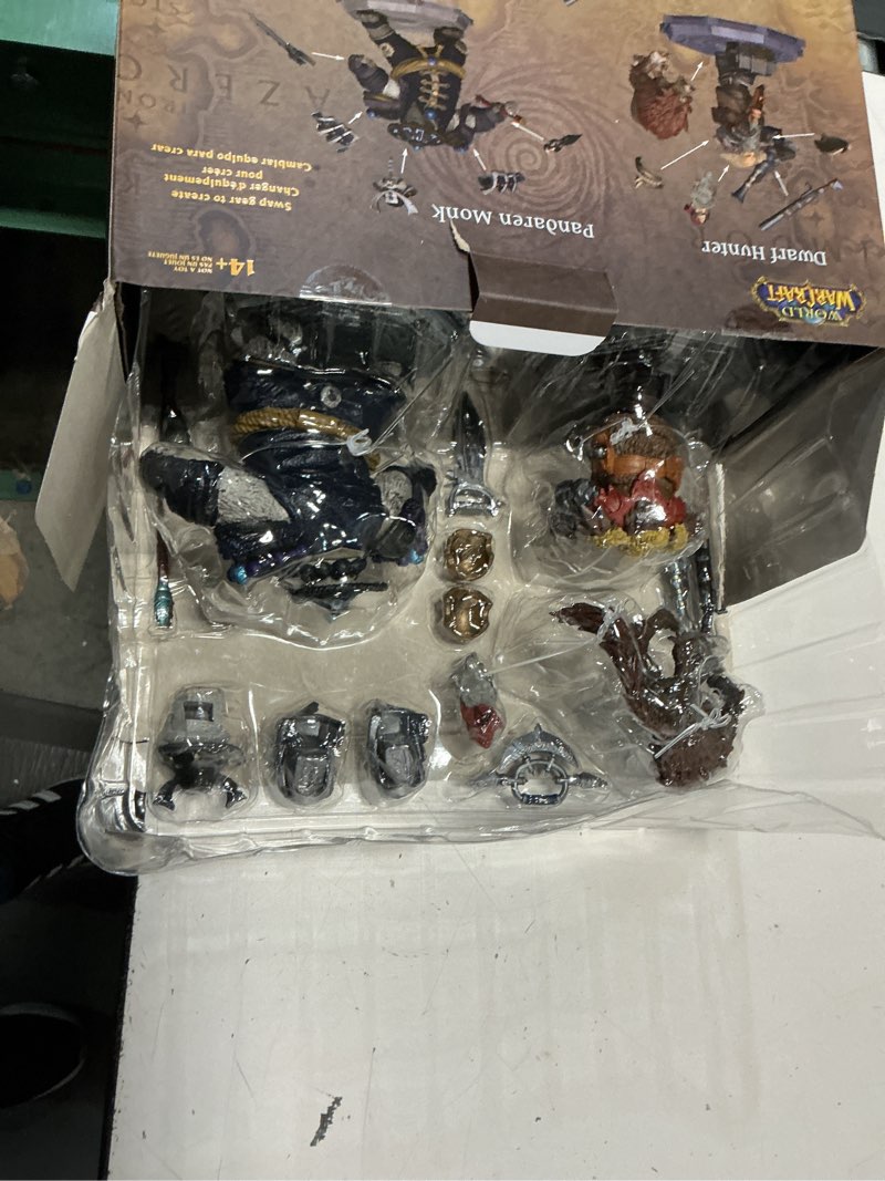 Condition photo showing New/Like New for mcfarlane toys - world of warcraft dwarf hunter: beastmaster & marksman and pandaren: monk & rogue 1:12 scale posed figure deluxe 2pk gold label