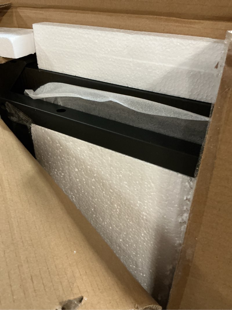 Condition photo showing New/Like New for huuger 48 inch office & gaming desk with storage, modern simple design, large legroom, black metal frame black 48inch