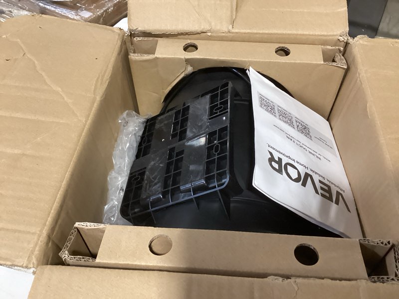 Condition photo showing As Is for vevor 4" air filtration kit, 180 cfm inline duct fan with speed controller, carbon filter & ducting ventilation system for heating cooling booster, grow tents, hydroponics 4" fan & air filtration kit