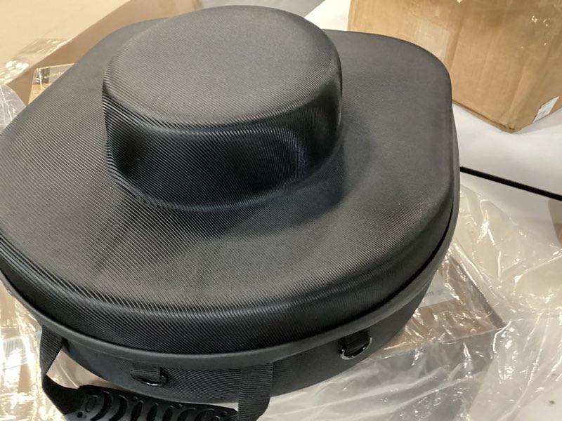 Condition photo showing Good Condition for Hat Box for Cowboy Travel Extra Large, Waterproof Hard Hat Travel Case Storage Can for Fedora Panama Tweed Cap Hat Holder Organizer Carrier with Adjustable Carry Strap, Mens Western Gift, Large Black