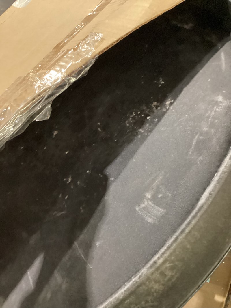 Condition photo showing As Is for Tusco Products TR30BK Round Tray Planter Saucer, 30", Black