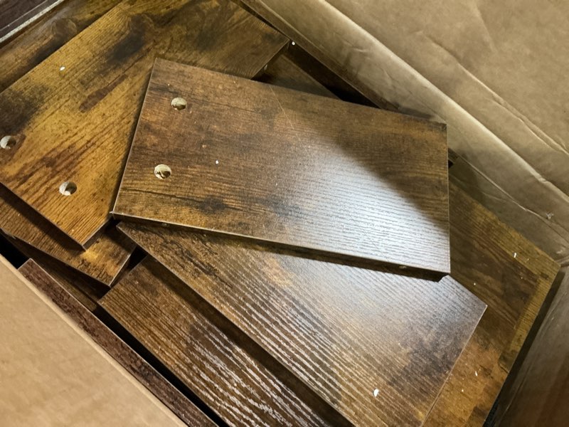 Condition photo showing Good Condition for vecelo nightstands set of 2, modern bedside end tables, night stands with drawer and storage shelf for living room bedroom, industrial metal frame vintage brown set of 2 - 15.8"w x 11.8"d x 21.7"h