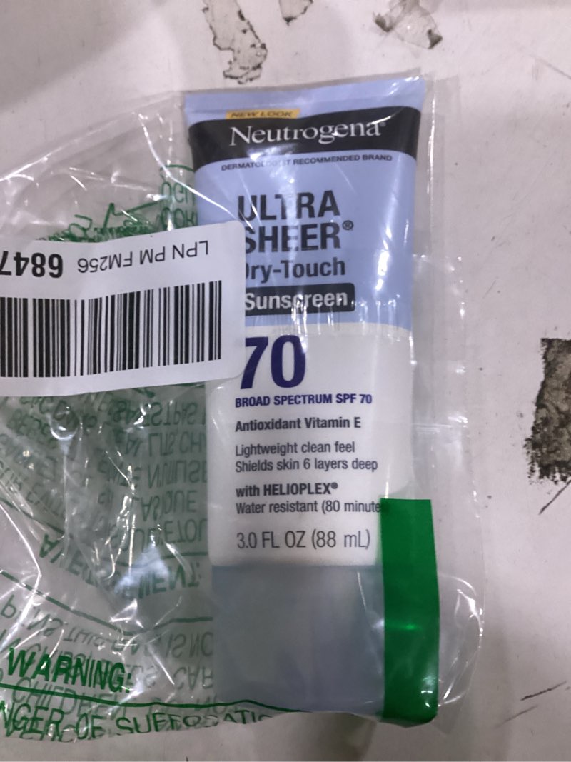 Condition photo showing Good Condition for neutrogena ultra sheer dry-touch water resistant and non-greasy sunscreen lotion with broad spectrum spf 70, 3 fl oz (pack of 1)