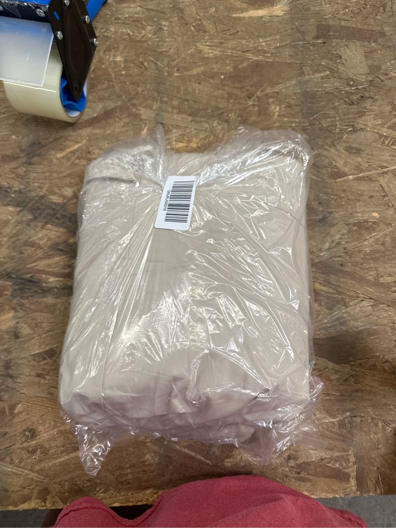 Condition photo showing Good Condition for classic organic percale duvet cover set, king/cal king, toffee