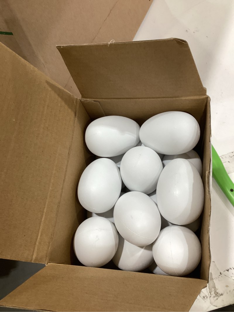 Condition photo showing Good Condition for sallyfashion 30 pcs white plastic eggs paintable fake eggs for crafts, easter hunts, basket fillers, gift and party favor