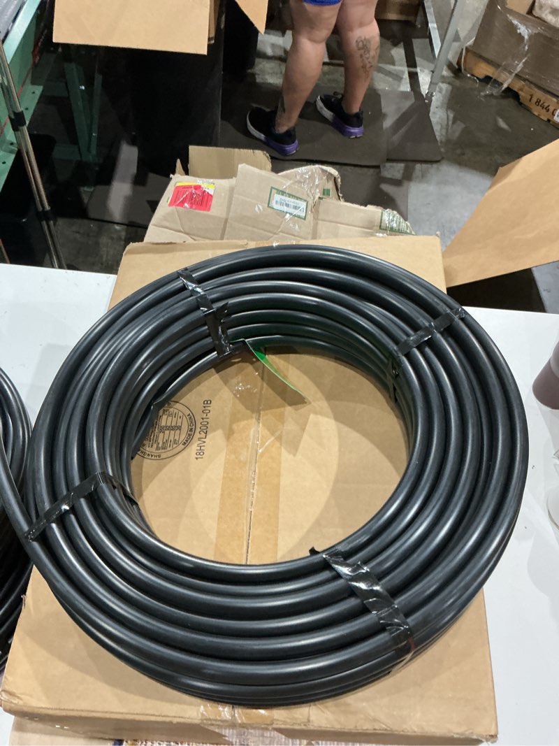 Condition photo showing Good Condition for raindrip 052010p 1/2 in. drip irrigation supply tubing, 100 ft., for emitters, irrigation parts, and drip systems,black polythyrene 100 feet hose black polyethylene