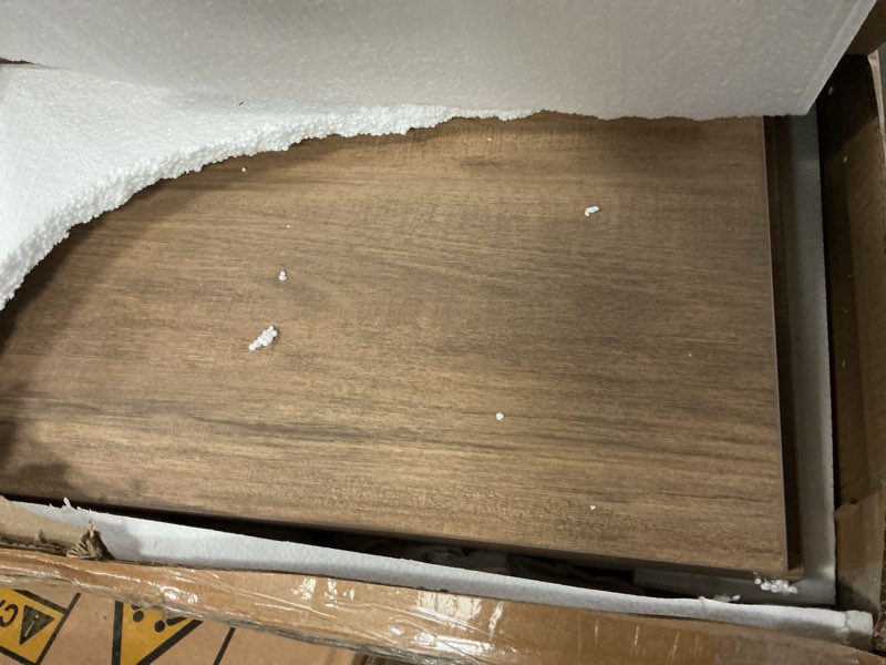 Condition photo showing Good Condition for garveehome 63-83" extendable dining table, industrial rectangular dining room table for 6-8 people, expandable kitchen table with heavy duty metal frame for dining room, kitchen & parties, rustic pear rustic pear 63-83" extendable