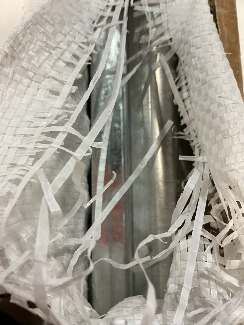 Condition photo showing Good Condition for 18 ft v-track galvanized inverted v track for sliding gate rollers with hardware kit heavy duty sliding door track rail for driveway gate, car entry door, barn doors and outdoor applications 3 18ft