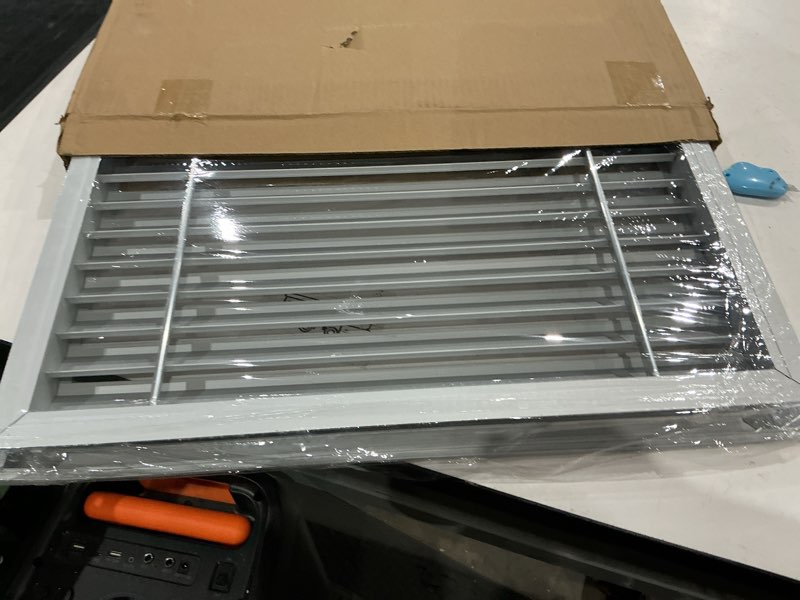 Condition photo showing Good Condition for 20x12 inch door vents for interior doors two sided, metal louvered door vent cover aluminum door air vent grille louvered doors vents for bathroom garage cabinet cabinet wardrobe door, silver