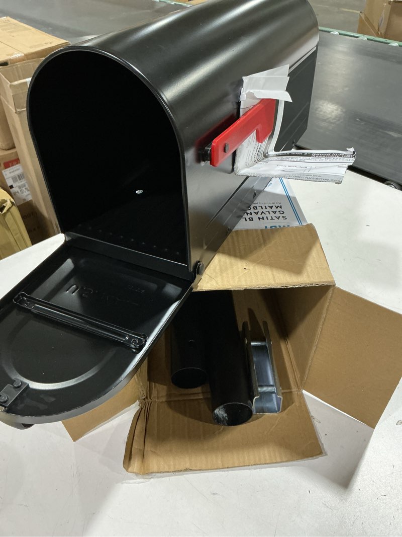 architectural mailboxes 7680b-10 mb1 mount mailbox and in-ground post kit, medium, bl