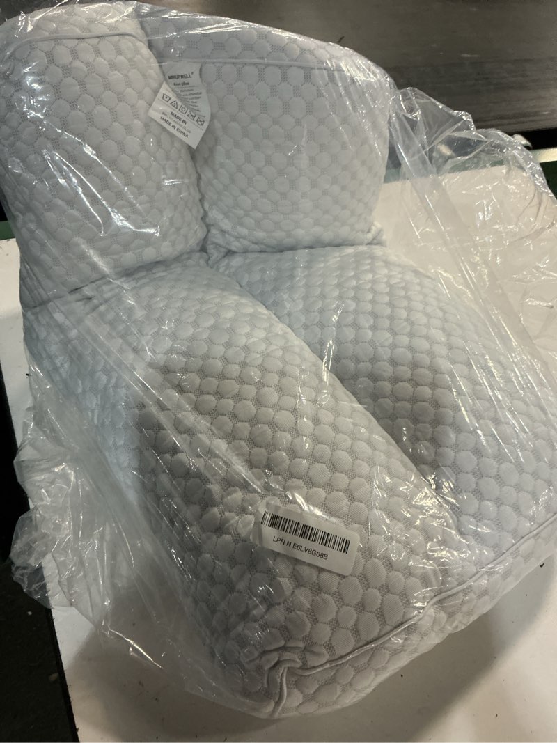 Condition photo showing Good Condition for cooling knee pillow for side sleeper, 3"leg pillow for side sleeping, 100% cooling fabric pillow for between knees while sleeping - high support alternative for relieving leg, back, and knee pain cooling 3 in