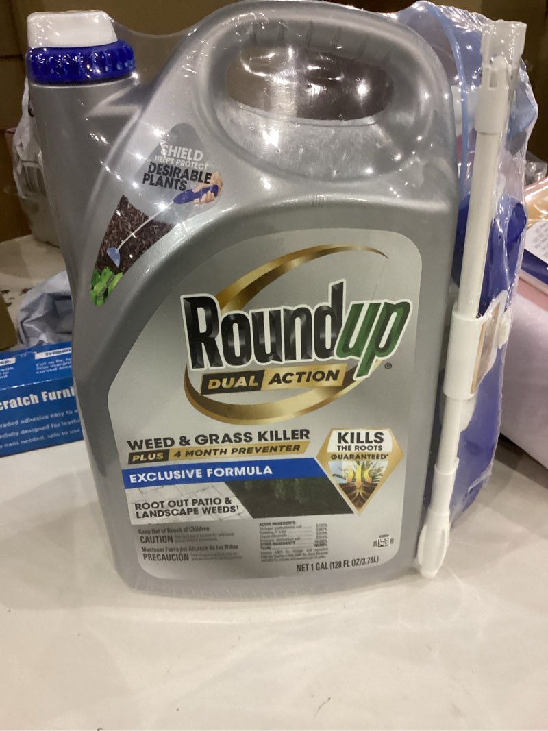 Condition photo showing Good Condition for Roundup Dual Action Weed & Grass Killer Plus 4 Month Preventer  1 gal.