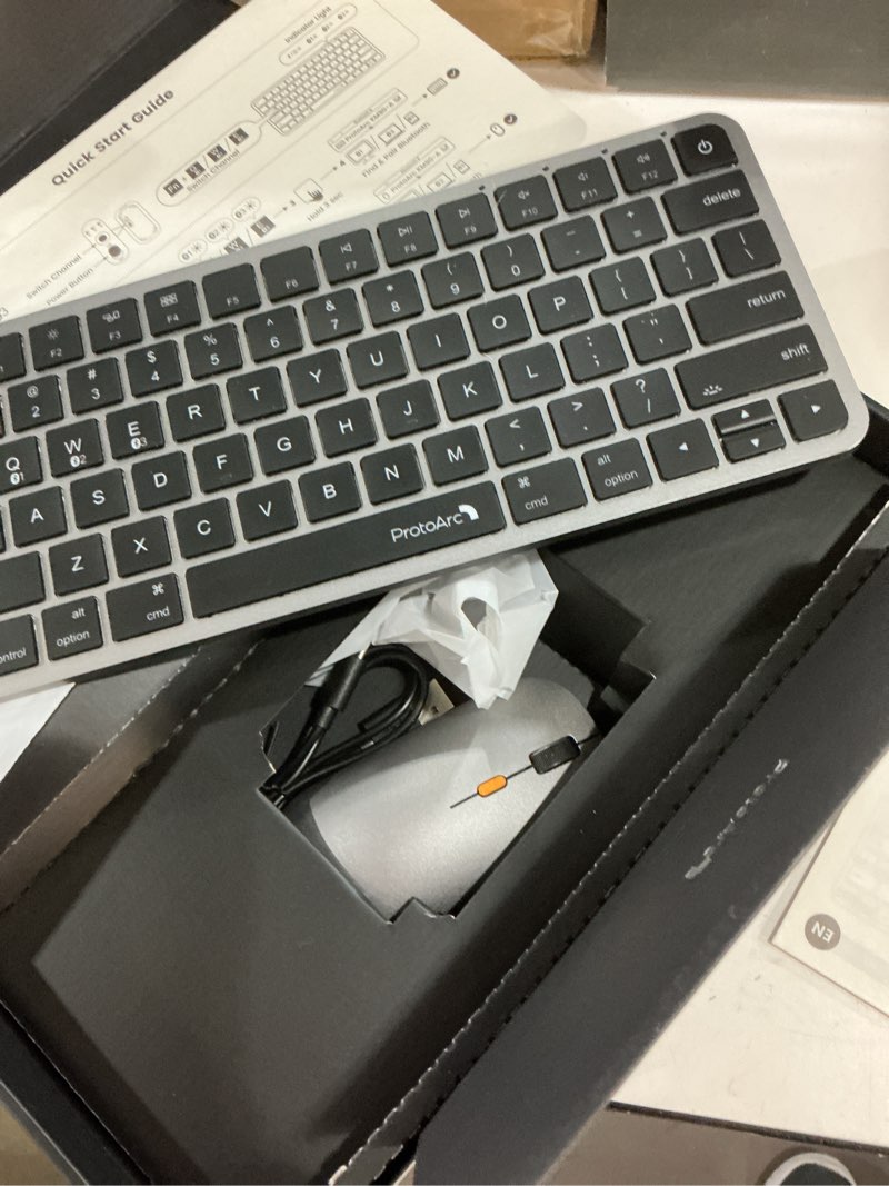 Condition photo showing Good Condition for protoarc bluetooth keyboard for ipad, k90-a backlit compact wireless keyboard for mac, multi-device, low profile, rechargeable, compatible with macbook pro/air/neo, imac, not for windows - space gray
