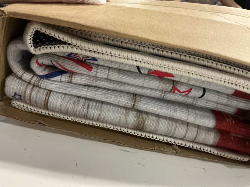 Condition photo showing Good Condition for drydiet 3 pcs 4th of july kitchen rugs patriotic kitchen floor mats independence day memorial day american rugs non slip washable mats for home bedroom bathroom, 20 x 32, 20 x 47, 20 x 59 inch