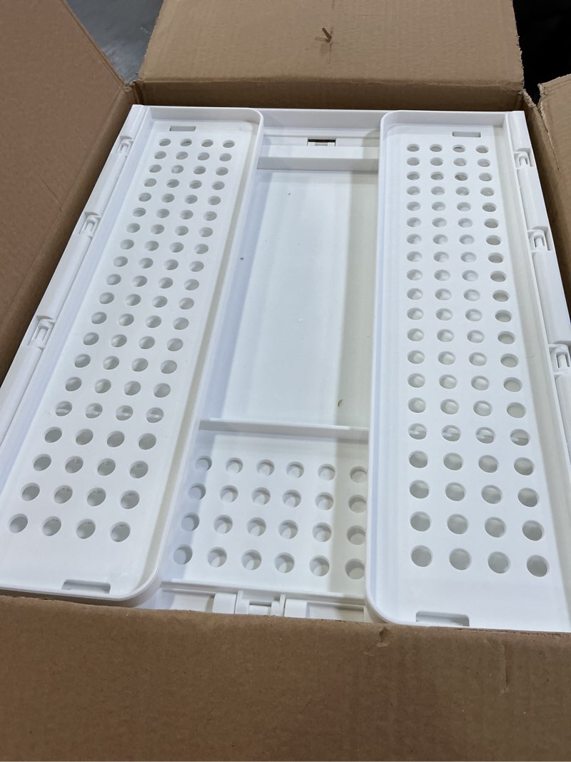 Condition photo showing Good Condition for proarea 5 pack stackable storage bins, closet organizers and storage, foldable closet organizer baskets for clothes, plastic drawer bins for closet organization, wardrobe shelf, laundry room, white 5 pack 5l white