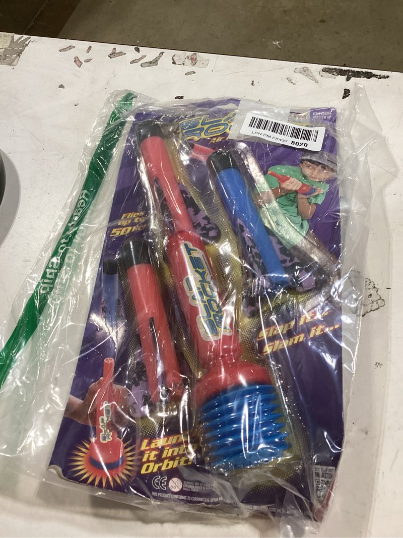 Condition photo showing New/Like New for geospace the original e-z launch hand held slap rocket from pump rocket (slap rockets) with launcher & 3 rockets