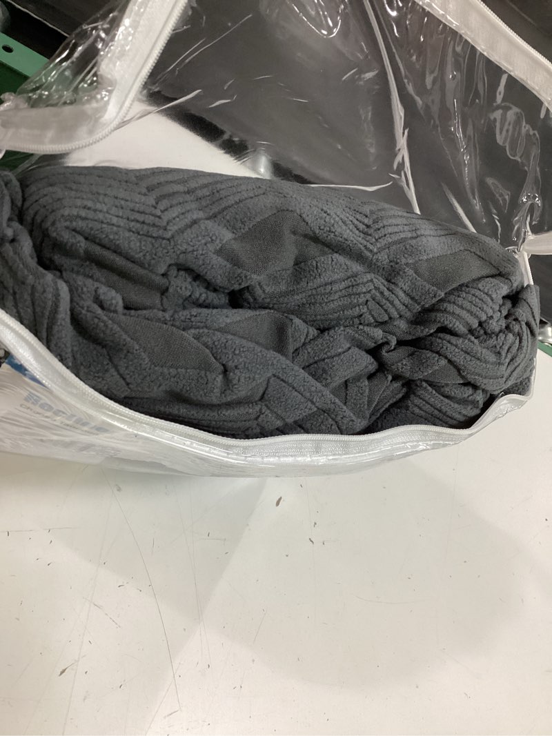 Condition photo showing Good Condition for taococo recliner cover 3 pieces recliner chair covers, stretch jacquard reclining chair cover, furniture protector sofa slipcovers couch covers with elastic bottom for kids, pets (dark grey) dark grey 1 seater