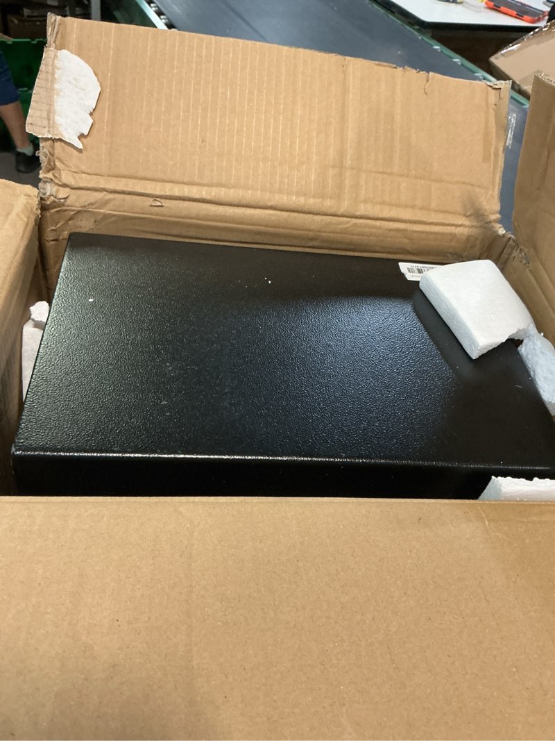 Condition photo showing As Is for sentrysafe shelf safe with digital keypad lock, steel safe with interior lining and bolt down kit for money, jewelry, documents, 0.98 cubic feet, 8.9 x 16.9 x 13.6 inches, x105 0.9 cubic feet (large)