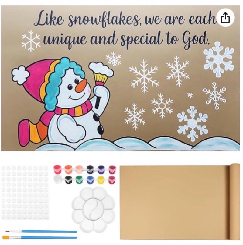 Feifeiya 35" x 472" Brown Kraft Paper Roll with 10 Painting Tools Large Blank DIY Banner for Gift Wr