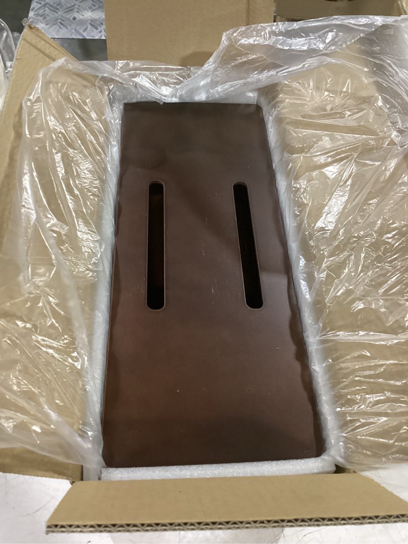 Condition photo showing Good Condition for extra large cable management box – brown double layer wooden cord organizer with divider for desk, tv stand, kitchen, and office ?no power strips or chargers?