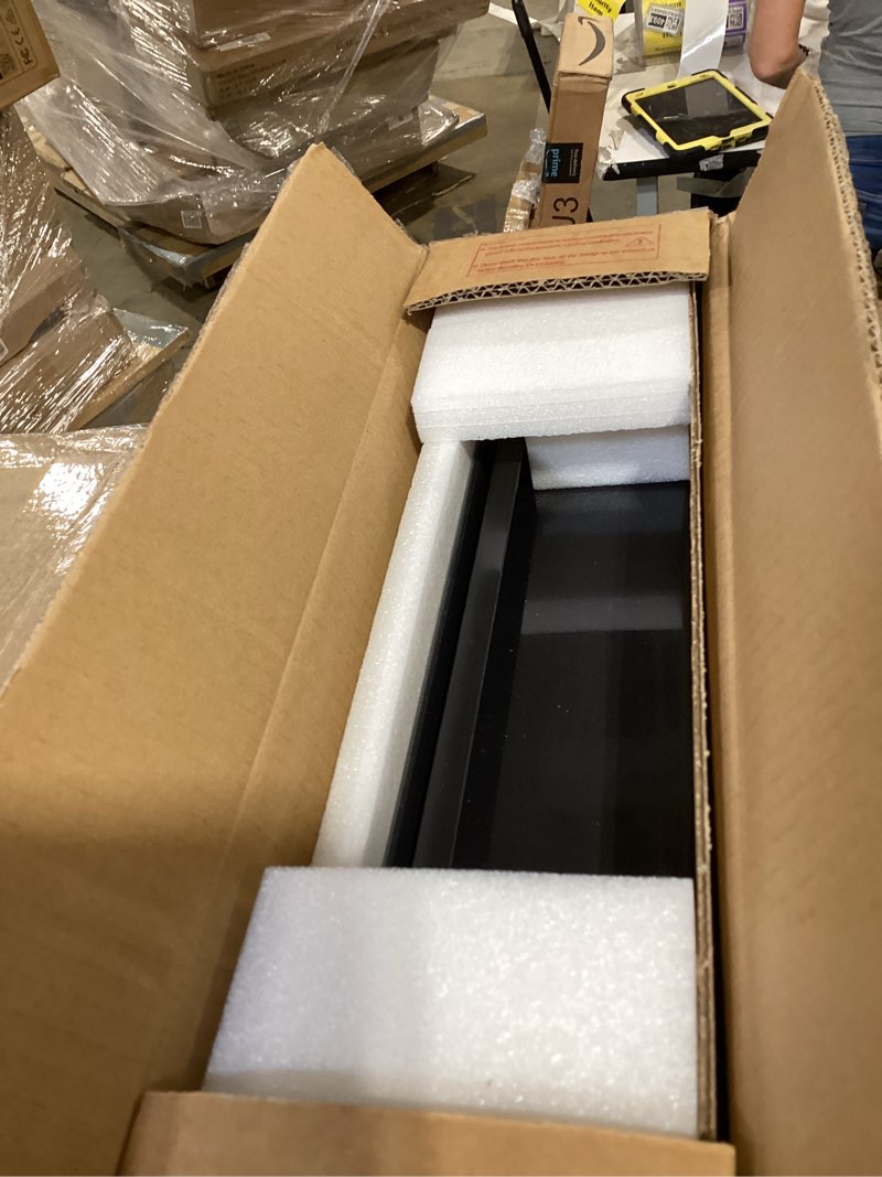 Condition photo showing Good Condition for idyllor black plastic bathroom medicine mirror cabinet beveled edge, 16 x 20 inch, surface and recessed mount black 16x20 inch beveled edge mirror