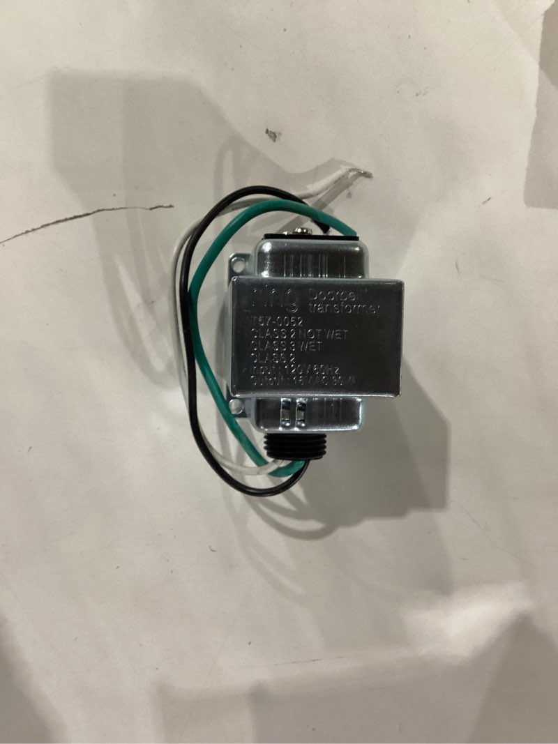 Condition photo showing As Is for doorbell transformer 24v 40va for ring video doorbells, hardwired door chime transformer power supply, compatible with ring, nest hello, wyze and eufy video doorbells