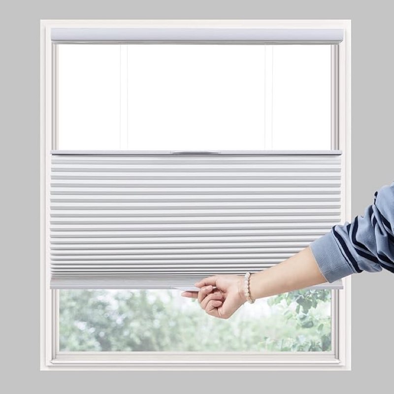 persilux no tools no drill blackout cellular shades for windows cordless top down bottom up honeycom 36.5x64”