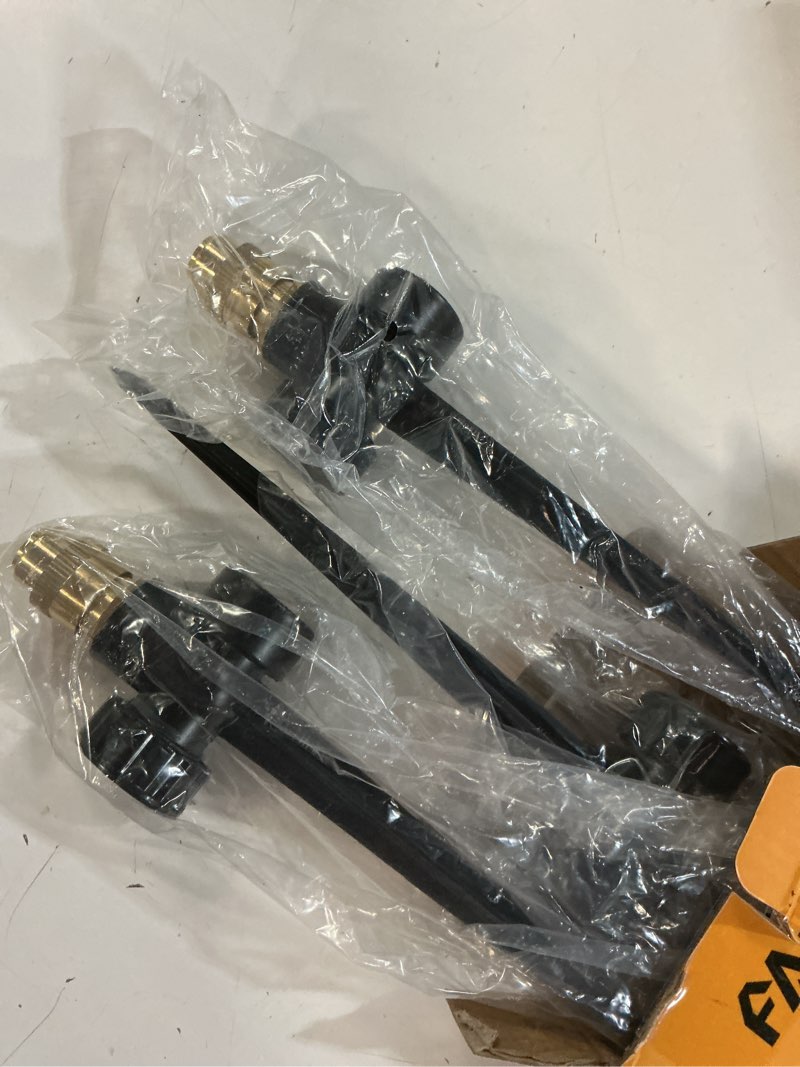 Condition photo showing New/Like New for fanhao 3-pack heavy-duty metal lawn sprinkler with spike base, 360° adjustable garden water sprinkler for lawn irrigation system, large area coverage for yard, patio, grass & backyard