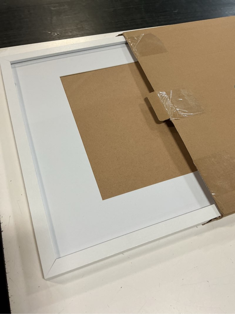 Condition photo showing Good Condition for szyeequoo a2 picture frame white, large poster certificate art print frame, fits 16.5 x 23.4 inch, mat for 11.7 x 16.5, acrylic front, wall mount a2-1pack white