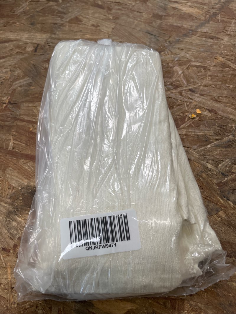 Condition photo showing Good Condition for raw silk curtain, 48x96, ivory