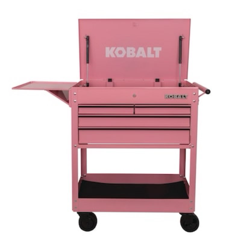 kobalt 35-in w x 37.5-in h steel rolling tool cabinet ( pink )