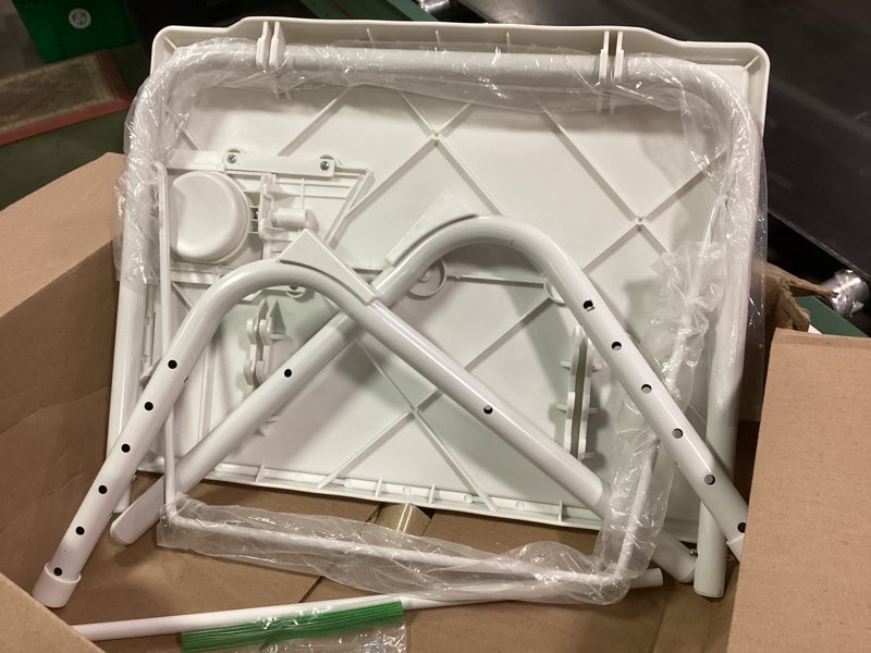 adjustable tv tray table - tv dinner tray on bed & sofa, comfortable folding table with 6 height & 3 tilt angle adjustments (white)