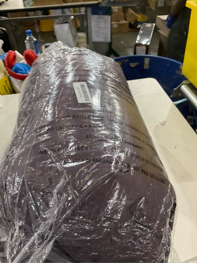 Condition photo showing New/Like New for Geniospin King Comforter Set - 7 Pieces Purple Bedding Set, Botanical Textured Fall Comforter Set, All Season Comfortable Bed in a Bag with Comforter, Sheets, Pillowcases & Shams Eggplant King (102"x90")