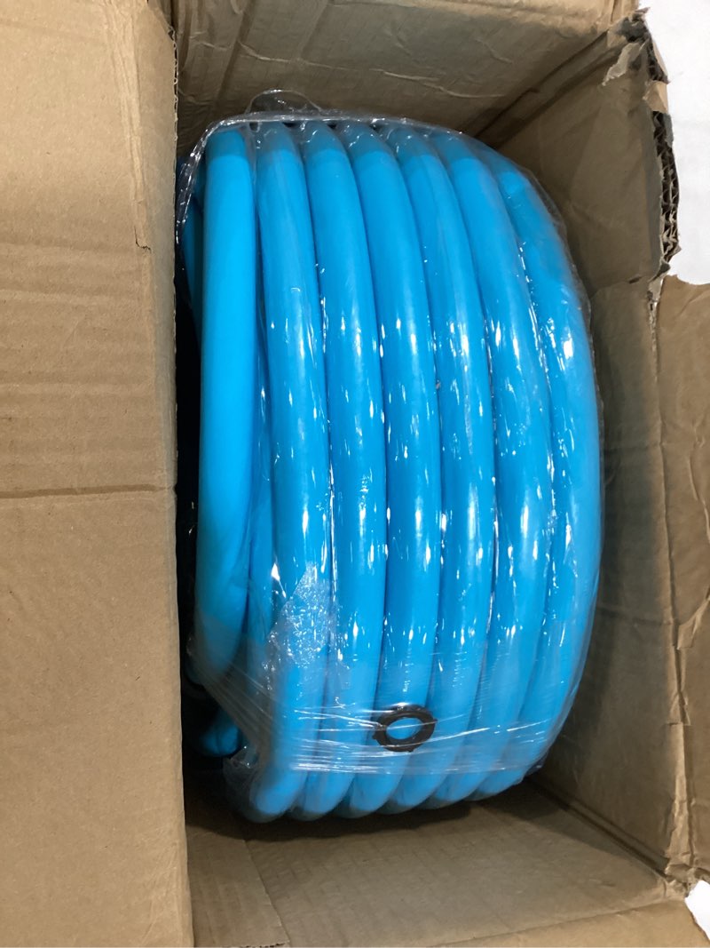 Condition photo showing Good Condition for Cupohus RV Water Hose 100FT with Strain Relief Ends, Kink-Resistant Drinking Water Hose, 5/8''ID Potable Food Grade Hose with Storage Strap for RV, Marine, Camper, Truck, Car, Garden Blue 100FT