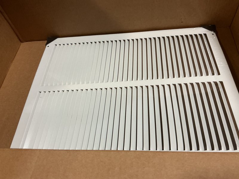 Condition photo showing Good Condition for Return Air Grille,Air Return Vent Cover Grill for Ceiling and Wall,Steel HVAC A/C Vent Cover Grill Fits Duct Opening 14"W x 14"H,Holds 1" Thick AC Filter 14''W×14''H