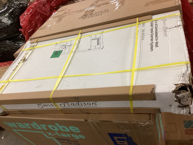 Condition photo showing New/Like New for Swiss Madison Well Made Forever SM-WC424 Toilet Tank Carrier, For 2 x 4 Residential Studs, White