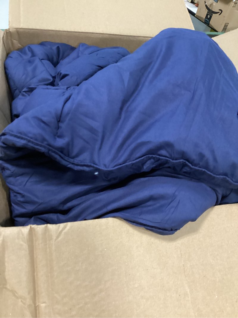 Condition photo showing Good Condition for texartist premium 2100 series king comforter all season breathable navy blue comforter soft 4d spiral fiber quilted down alternative duvet insert with corner tabs luxury hotel style (90"x102") king comforter navy comforter