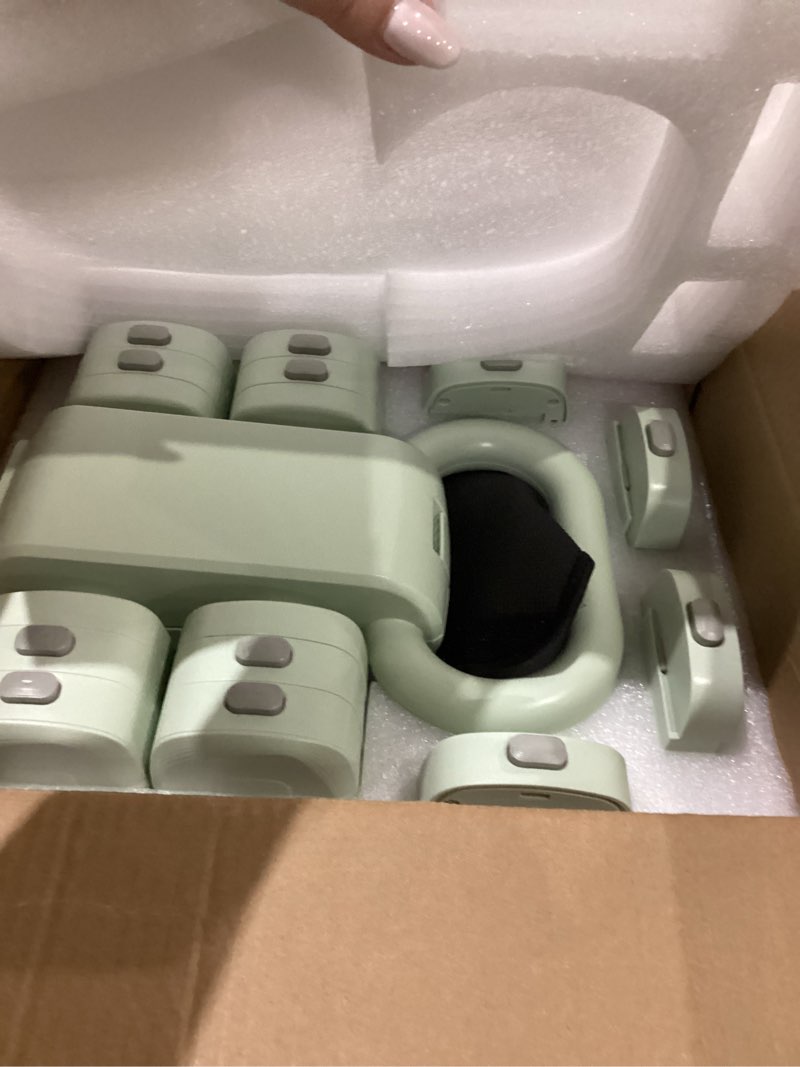 Condition photo showing Good Condition for 2-in-1 Adjustable Dumbbell Set for Women - 4 Levels (2.2lbs to 12.1lbs) - Home Gym Weights for Women at Home - Fitness Dumbbells Green Set