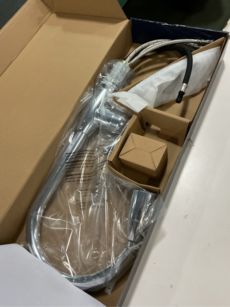 Condition photo showing Good Condition for Project Source Tucker Chrome 1-Handle Deck-Mount Pull-Down Handle Kitchen Faucet